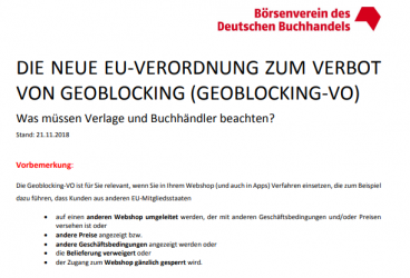 Screenshot der neuen EU-Verordnung zum Verbot von Geoblocking