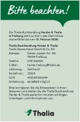 Thalia Buchhandlung Herder & Thalia, 79098 Freiburg (VN 33524), zieht zurück in das Stammhaus und eröffnet dort am 13. Februar