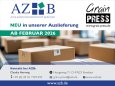 Auslieferungsübernahme Grain Press durch AZB Auslieferungszentrum Bercker