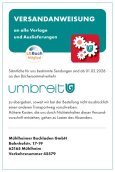 Versandanweisung Mühlheimer Buchladen GmbH, 63165 Mühlheim (VN 45579) über Umbreit