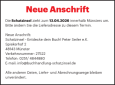 Neue Anschrift Schatzinsel