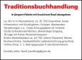 Traditionsbuchhandlung in jüngere Hände mit kreativem Kopf abzugeben