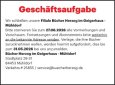 Geschäftsaufgabe Filiale Bücher Herzog im Geigerhaus, 84453 Mühldorf (VN 25855)
