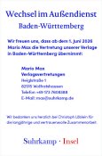 Suhrkamp & Insel Verlag: Wechsel im Außendienst Baden-Württemberg