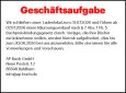 Geschäftsaufgabe AP Buch GmbH, 85598 Baldham