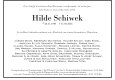 Traueranzeige Hilde Schiwek