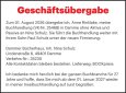 Geschäftsübergabe Dammer Bücherhaus, 49401 Damme (VN 35230)