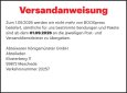 Versandanweisung Abteiwaren Königsmünster GmbH, 59872 Meschede (VN 20257)