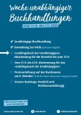 Woche unabhängiger Buchhandlungen vom 31.10. bis 7.11.2026