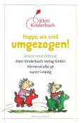 Adressänderung Klett Kinderbuch Verlag GmbH, 04107 Leipzig