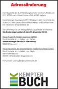 Buchhandlung Kempter, 85521 Ottobrunn: Adressänderung Hauptsitz und Hauptgeschäft