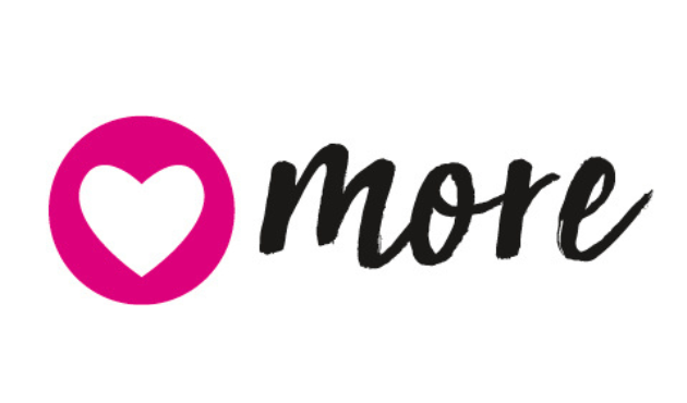 Logo mit Herz: more
