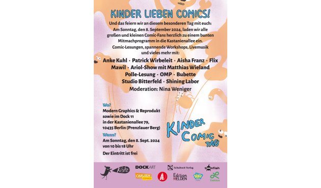 Flyer zum Kinder-Comic-Tag 2024 in Berlin 