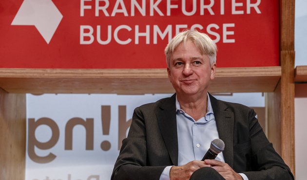 Juergen Boos bei der Eröffnungspressekonferenz der Frankfurter Buchmesse 2024