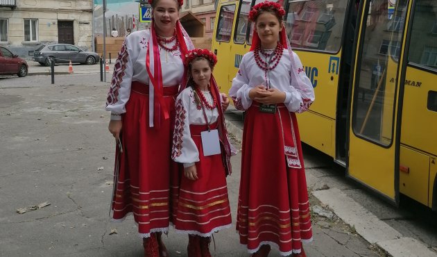 Sängerinnen in Lemberg, Ukraine