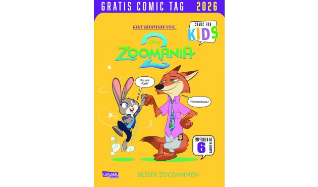 Cover von "Zoomania 2", einem der kostenlosen Comics