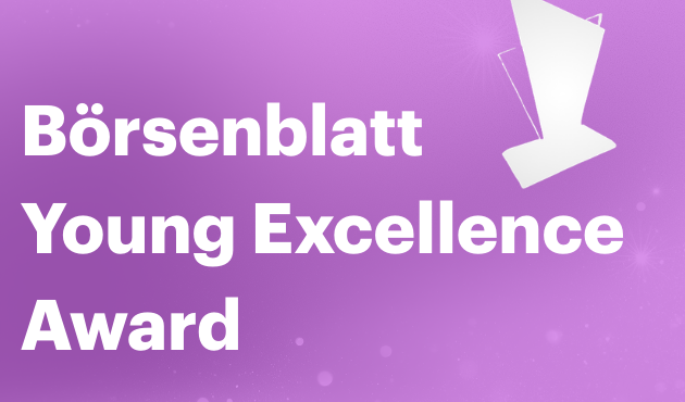 Visual: Pokal und Schriftzug Börsenblatt Young Excellence Award