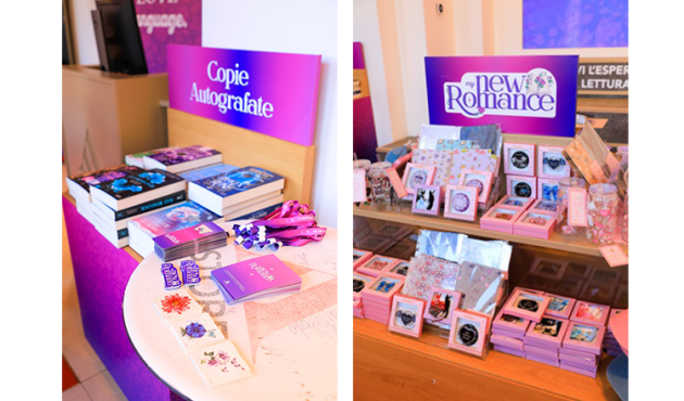 Signierte Bücher im Mondadori New Romance Pop up store in Mailand 2026