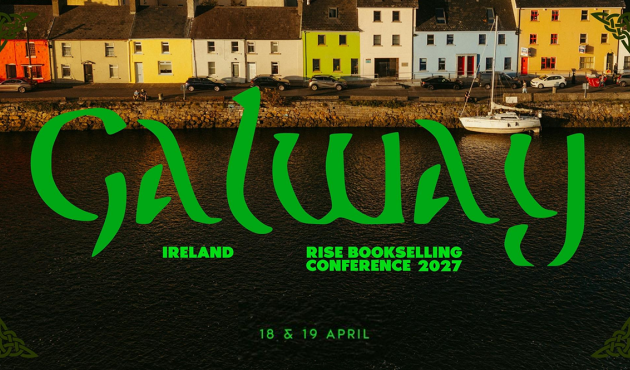 Plakat zur europäischen Buchhändlerkonferenz RISE 2027 in Galway