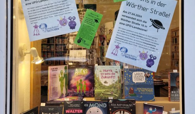 Georg-Büchner Buchladen, Schaufenster