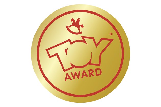 goldfarbenes Siegel mit der Aufschrift Toy Award