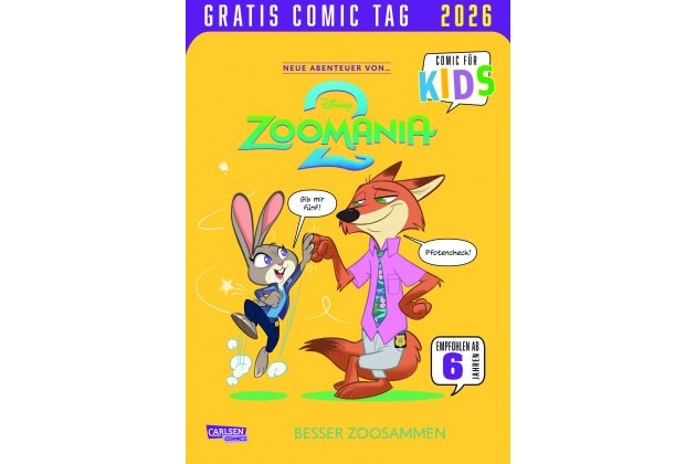 Cover von "Zoomania 2", einem der kostenlosen Comics