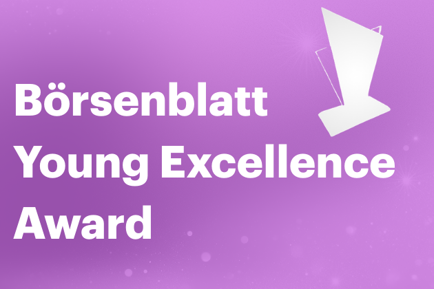 Visual: Pokal und Schriftzug Börsenblatt Young Excellence Award