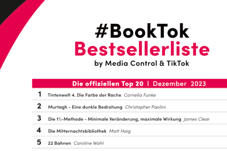 Offizielle BookTok-Bestsellerliste Dezember 2023