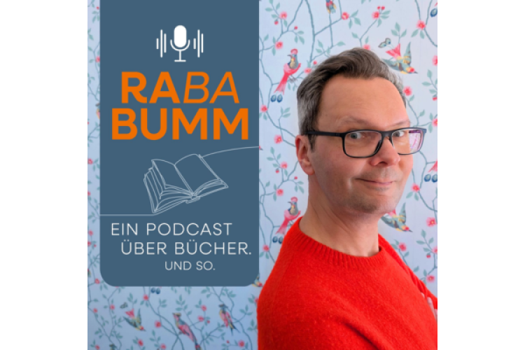 Podcast-Cover Rababumm mit Timothy Sonderhüsken und Blumentapetenmuster