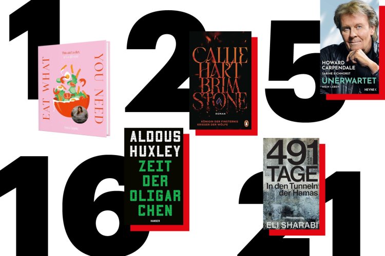 Collage mit fünf Covern von Neueinsteigern in den Charts