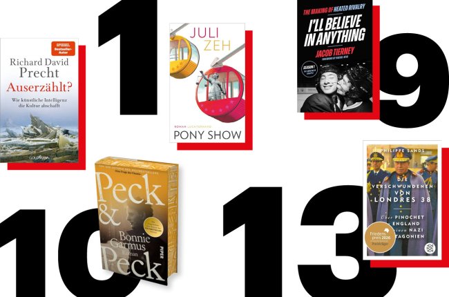 Zeh, Precht, Groh und Hosseini starten auf Platz 1