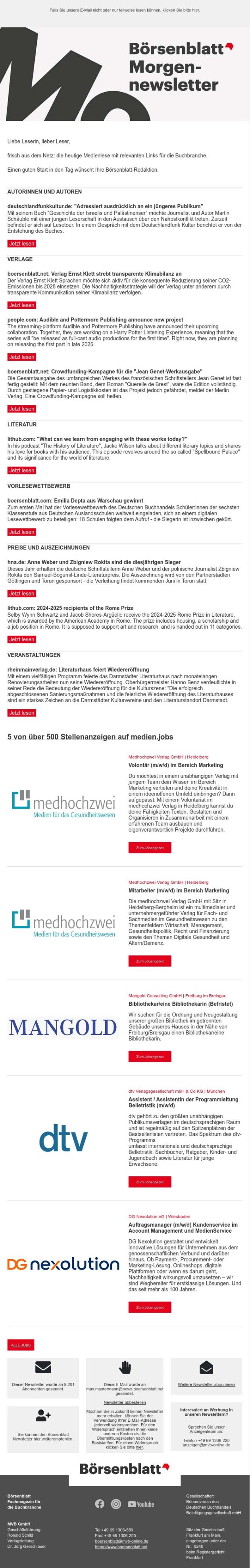 Börsenblatt-Morgennewsletter vom 26. April 2024