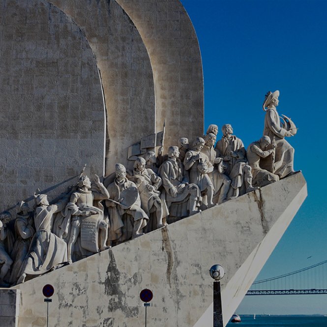 Denkmal der Entdeckungen Lissabonner Hafeneinfahrt 