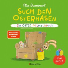 Cover: Such den Osterhasen. Ein Oster-Mitmachbuch. Zum Schütteln, Schaukeln, Pusten, Klopfen und sehen, was dann passiert. Von 2 bis 4 Jahren