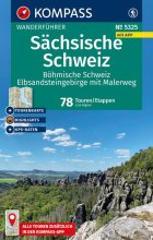 Cover: KOMPASS Wanderführer Sächsische Schweiz, Böhmische Schweiz, Elbsandsteingebirge mit Malerweg, 78 Touren/Etappen mit Extra-Tourenkarte