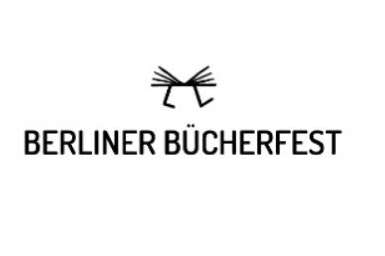 Logo Berliner Bücherfest: Ein laufendes Buch