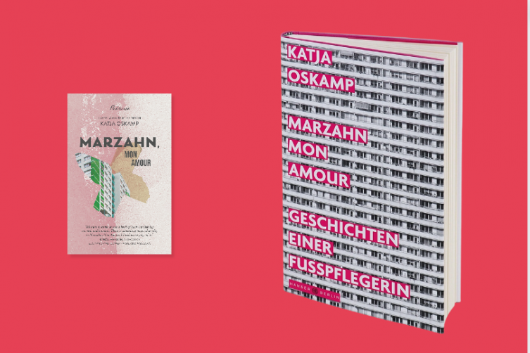 2 Buchcover: Marzahn mon amour in Übersetzung und als Hardcover beim Hanser Verlag