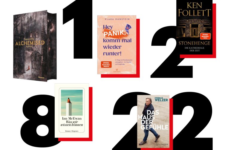 Collage mit Covern von fünf Neueinsteigern