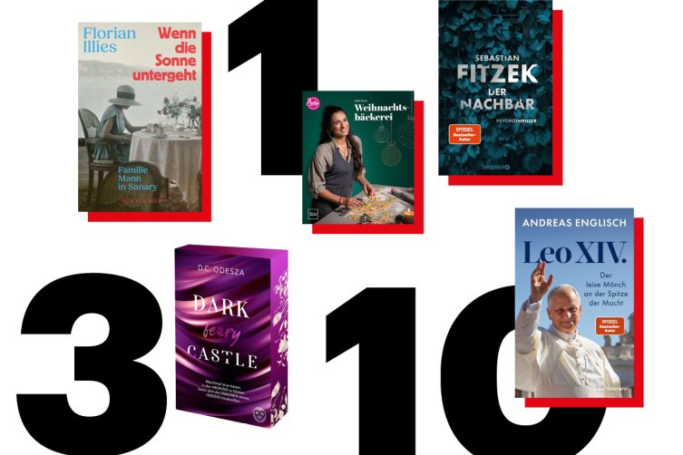 Cover von fünf Neueinsteigern in den Börsenblatt-Bestsellerlisten (20.–26. Oktober 2025)