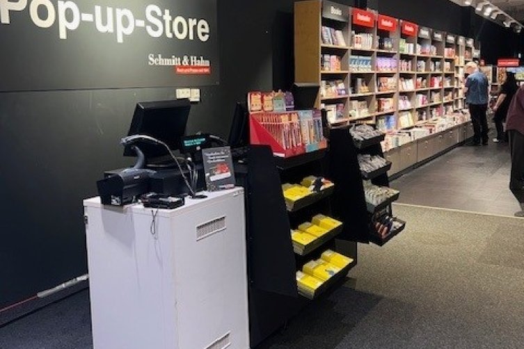 Ein Blick in die Pop-up-Buchhandlung