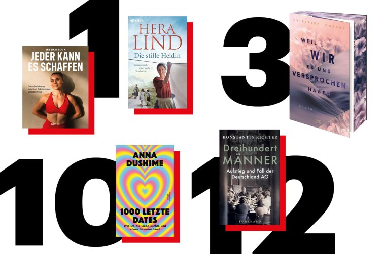 Collage mit Covern von fünf Neueinsteigern